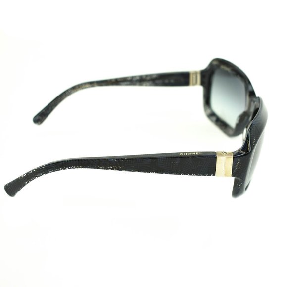 CHANEL: Midnight Blue, Lace & Logo Sunglasses (lx) - Picture 4 of 10